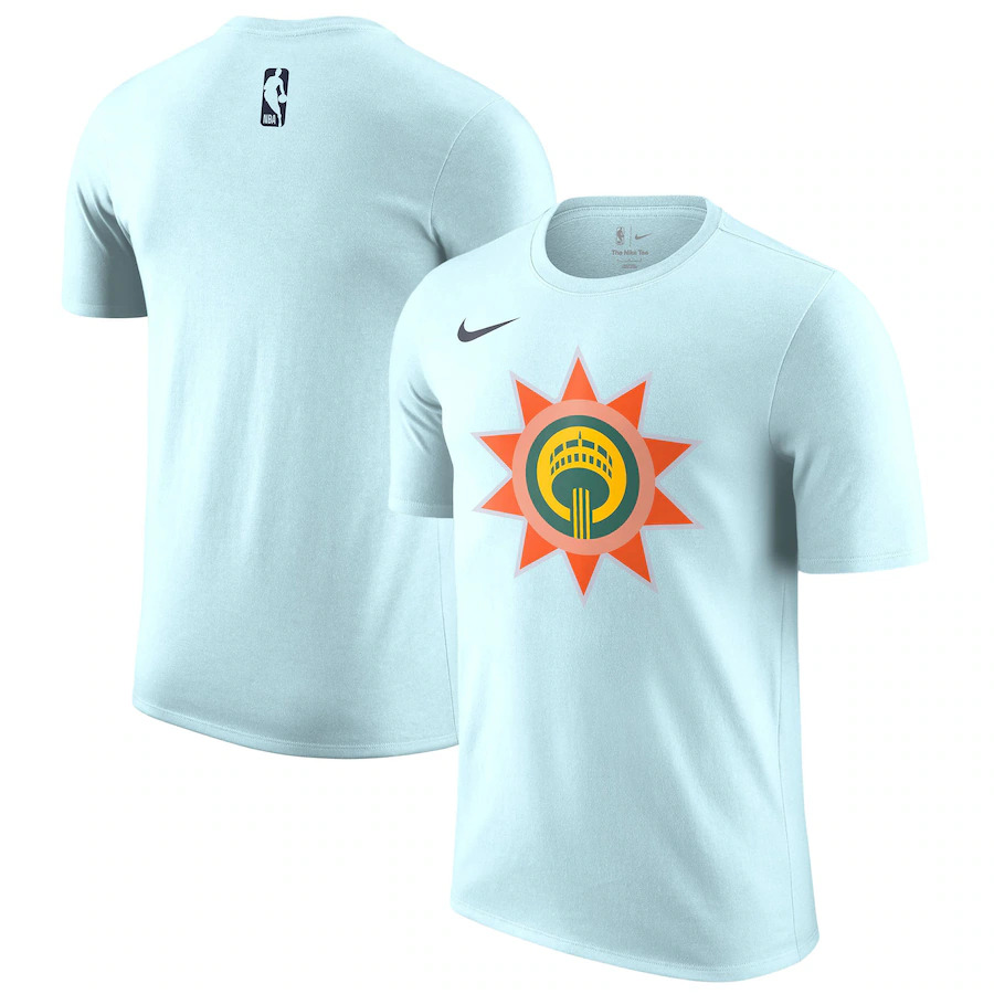 Men's Phoenix Suns Light Blue 2024/25 City Edition Essential Logo T-Shirt